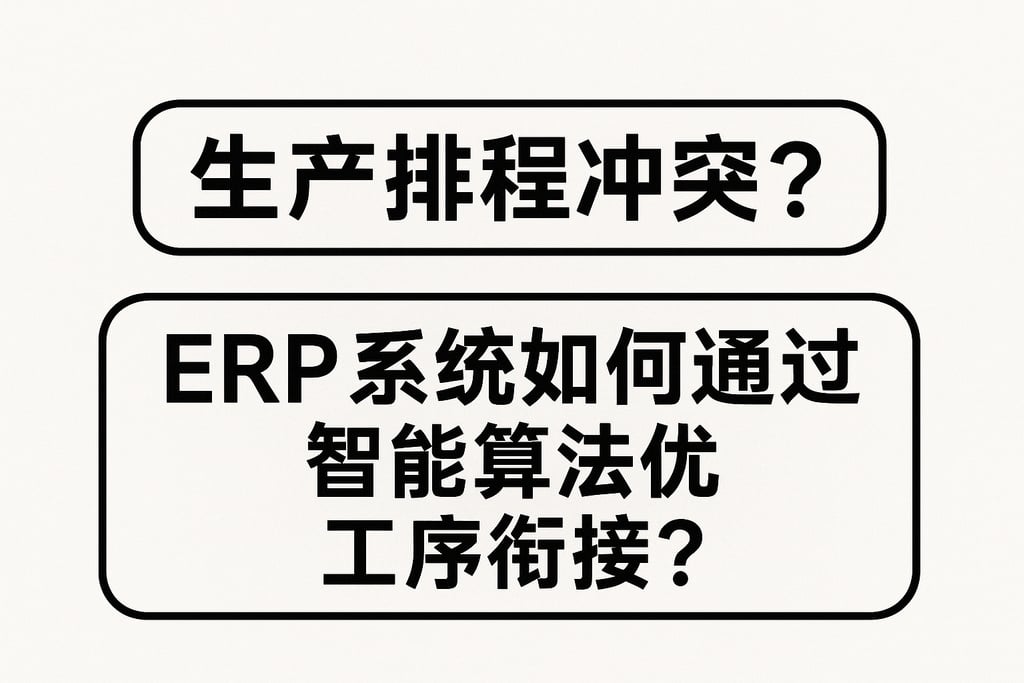 生产排程冲突？ERP 系统如何通过智能算法优化工序衔接？